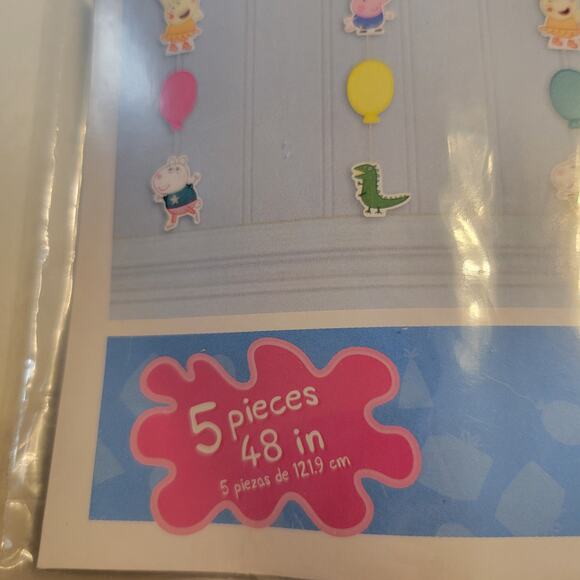 Peppa Pig Party Decor Kit Scene Setters Banner Swirl Hanging Props 31pc Bundle - Picture 6 of 16